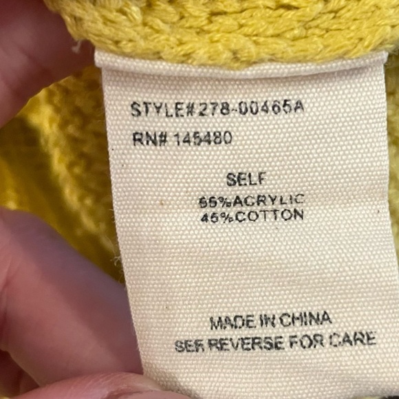 Moth Anthropologie Yellow Newport Sweater Tank, Size L - Picture 8 of 9